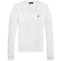 Ralph Lauren para mujer. 211971870003 Jersey de algodón en punto de ochos blanco (M), Casual, outlet 2026.
