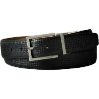 Calvin Klein Square Buckle Emboss Belt Black/brushed Nickel Talla: 115 | Cinturones Outlet | Hombre | Negro