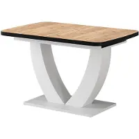 Vicco Mesa de comedor Fenaro Roble dorado/Blanco 120-160 x 80 cm Extensible, Model 58026