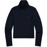Ralph Lauren para mujer. 211959287001 Jersey Cuello vuelto marino (XL), Casual, Algodón, Manga larga, outlet 2026.