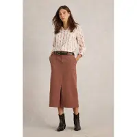 White Stuff Maren Midi Skirt Dark Tan Talla: 12 REGULAR | Faldas Midi Outlet | Mujer