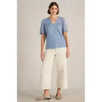 White Stuff Ellie Broderie Top Mid Blue Talla: 16 | Blusas Outlet | Mujer | Azul