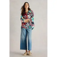 White Stuff Sophie Organic Cotton Shirt Black Multi Talla: 14 | Manga Larga Outlet | Mujer | Negro