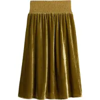 White Stuff Maeva Velvet Skirt Khaki Green Talla: 16 | Faldas Midi Outlet | Mujer | Marrón