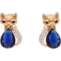 Gaya Pendientes navy / oro rosa