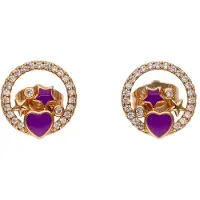 Gaya Pendientes oro rosa / lila