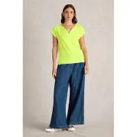 White Stuff Nelly Notch Neck Tee Bright Yellow Talla: 8 | Camisetas de Seda Outlet | Mujer | Amarillo
