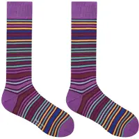 Paul Smith Sock Gavin Stripe Dark Violet Talla: OS | Ropa Interior Outlet | Hombre | Púrpura