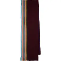 Paul Smith Scarf Multi Edge Reversible Burgundy/ Borde Talla: OS | Outlet | Hombre | Marrón