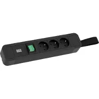 Bachmann PRIMO 2, 3 enchufes UTE, 1 interruptor con asa, cable de 2,0 metros, conector CEE7/7