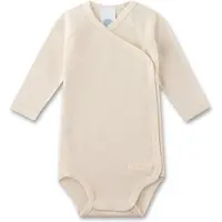 Sanetta - Kid's Wrapover Body 1/1 Wool - Ropa interior merino size 68/74, beige