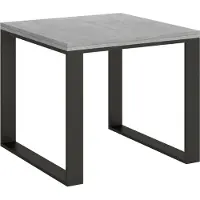 Itamoby - Mesa extensible 90/180 x 90 cm, modelo Tecno Libra, estructura de cemento en color antracita