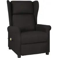 Syfax Sillón de masaje de tela negro