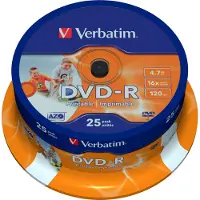 Verbatim 4.7gb Imprimible 16x Velocidad Dvd-r 25 Unidades
