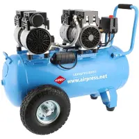 Airpress Compresor silencioso de 2 CV, 50 litros, modelo LMO 50-270, 8 bar, tipo 36504