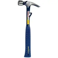 Estwing E6-22T Hammertooth Straight Claw Hammer 02-41VE622T Shock Reduction Grip, martillo de carpintero 624 gramos