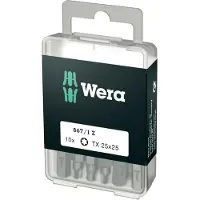 Wera 867/1 DIY SiS, 10 piezas, punta Torx Plus, TX25, acero inoxidable, con CE, GS y DVE, 25 mm