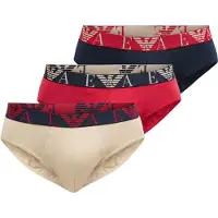 Emporio Armani para hombre. EM000258_AF20668 Set 3 Slips Prest rojo, taupe, marino (S), Homewear, Algodón, outlet 2026.