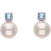 NAEMI Pendientes azul / lila / blanco perla