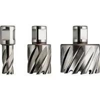 Fein Broca de núcleo NOVA 25, con diámetro nominal de 12 mm, fabricada en acero rápido (HSS), profundidad de corte de 25 mm, con cono Weldon