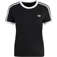 Adidas adidasCAMISETA ENTALLADA 3 STRIPES XS Black / White Mujer