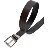 Tommy Hilfiger Cinturón 'Flag Rectangular Buckle Reversible' marrón oscuro / negro