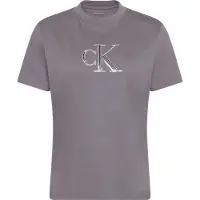 Calvin Klein Ss Sequin Graphic Tee Coal Talla: M | Camisetas de Seda Outlet | Mujer