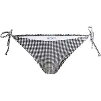 Roxy - Women's Gingham Cheeky Ties - Parte inferior de bikini size XXL, gris