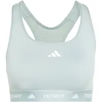 Adidas Sujetador deportivo 'TECHFIT' verde claro / blanco