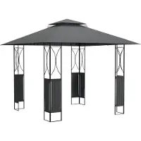 Syfax Cenador con tejado acero gris antracita 300x300x270 cm