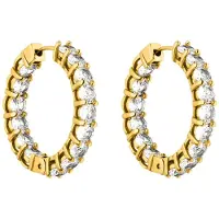 Purelei Pendientes 'Shimmer' oro / blanco