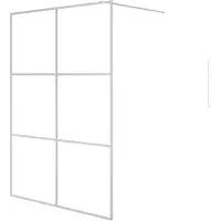 Syfax Mampara de ducha vidrio ESG transparente plateado 140x195 cm