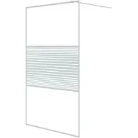 Syfax Mampara de ducha vidrio ESG transparente blanco 115x195 cm