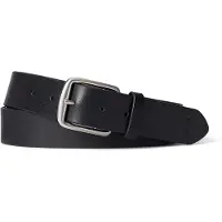 Ralph Lauren para hombre. 405913732001 Cinturón de piel con caballo negro (42 cm), Casual, Clásico, outlet 2026.