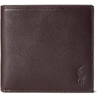 Ralph Lauren unisex. 405913723002 Cartera de piel granulada marrón (OSFA), Casual, Clásico, outlet 2026.