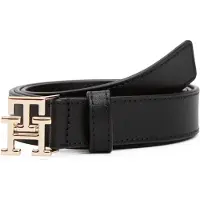 Tommy Hilfiger Cinturón 'TH Monogram Plaque Buckle' negro