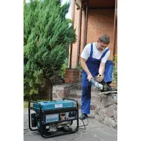 Könner&Sohnen KS7000E-1/3 - Generador a gasolina de 5500W con arranque eléctrico, ideal para uso como grupo electrógeno de emergencia