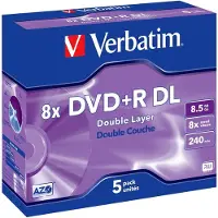 Verbatim Dvd+r Doble Capa .5gb 8x 8 5 Unidades