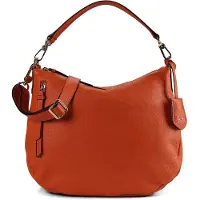Abro Juna Bolsa de hombro Piel natural 34 cm naranja