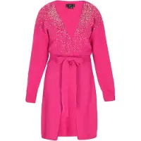Faina Cárdigan bronce / fucsia