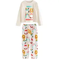 Next Pijama ecru / azul / marrón / rojo