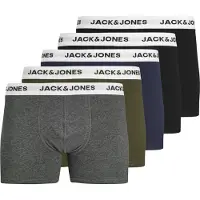 Jack & Jones Calzoncillo boxer 'JACBasic' azul oscuro / gris moteado / oliva / negro