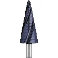 Exact Broca escalonada HSS TiAlN, 4 pasos, con espiral, de 6 a 30 mm,