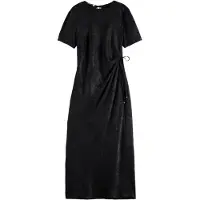 Scotch & Soda Crushed Satin Wrap Dress Black Talla: 34 | Vestidos Maxi Outlet | Mujer | Negro