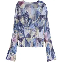 Scotch & Soda Ruffle Top Memory Quilt Talla: 34 | Manga Larga Outlet | Mujer
