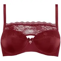 Marlies Dekkers Carita Cabernet Red And Lace Plunge Balcony Bra Talla: 70B | Brasieres Outlet | Mujer | Rojo