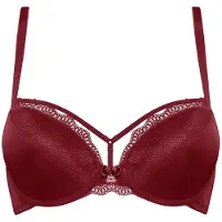 Marlies Dekkers Carita Cabernet Red And Lace Push Up Bra Talla: 85B | Brasieres Outlet | Mujer | Rojo