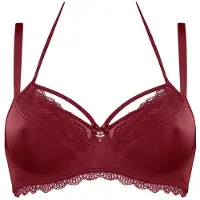 Marlies Dekkers Carita Cabernet Red And Lace Balcony Bra Talla: 75D | Brasieres Outlet | Mujer | Rojo