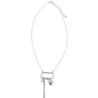 Otazu Dangling Charms Necklace Rhodium Talla: OS | Collares Outlet | Mujer