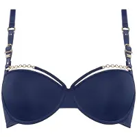 Marlies Dekkers Morana Dark Sky Blue Plunge Balcony Bra Talla: 70F | Brasieres Outlet | Mujer | Azul
